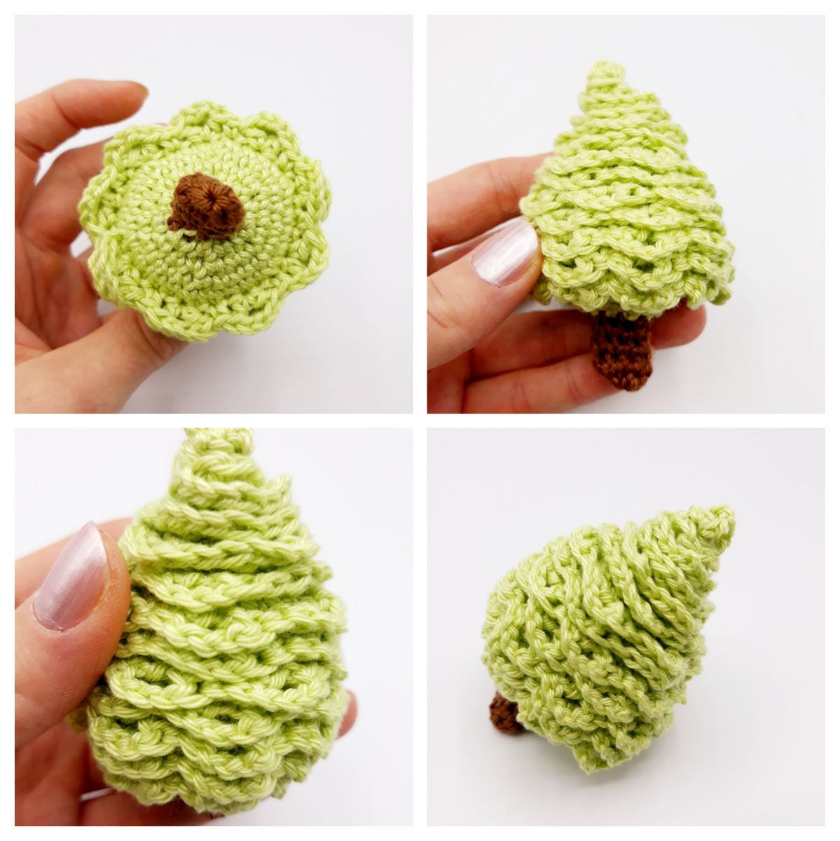 Blog-Inhaltsbild für 'Zweierlei Weihnachtsbäumchen, kostenlose Häkelanleitung'